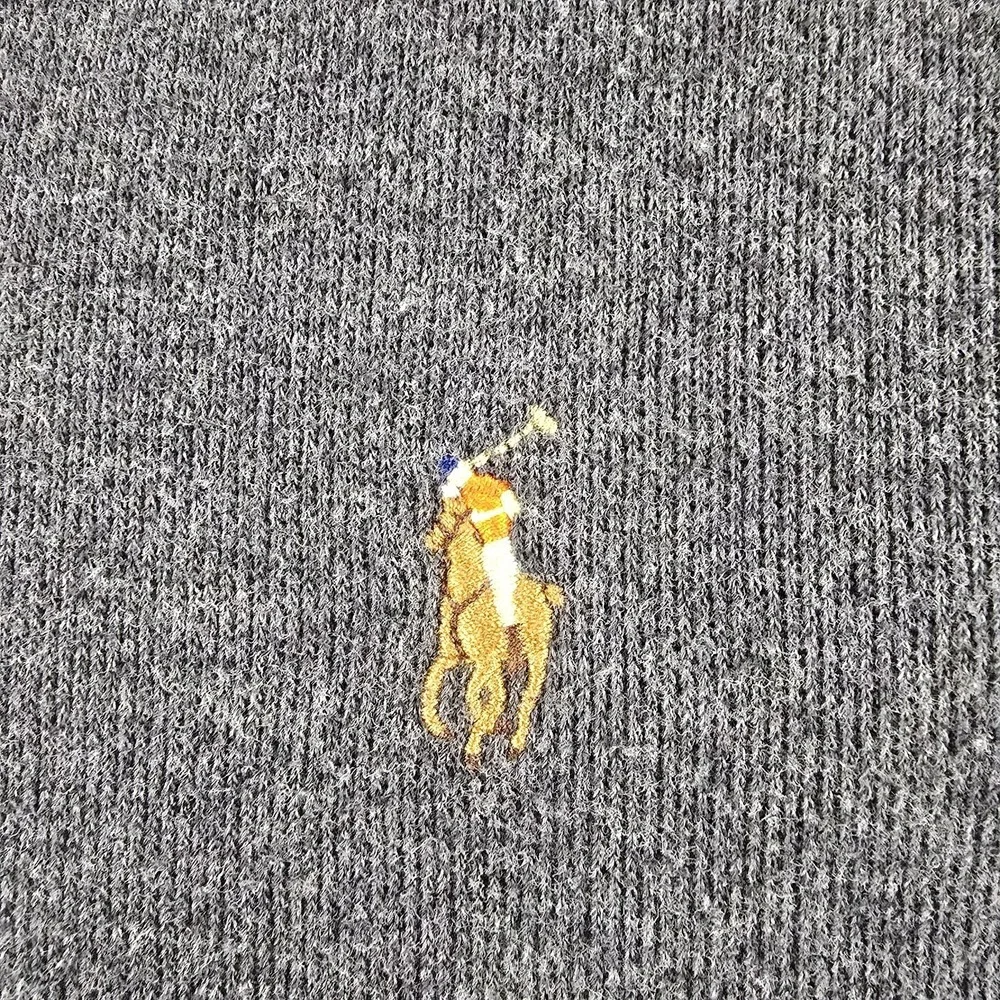 Polo Ralph Lauren Men's Size XL Quarter Zip Sweater Flesh Pony Estate Rib Gray